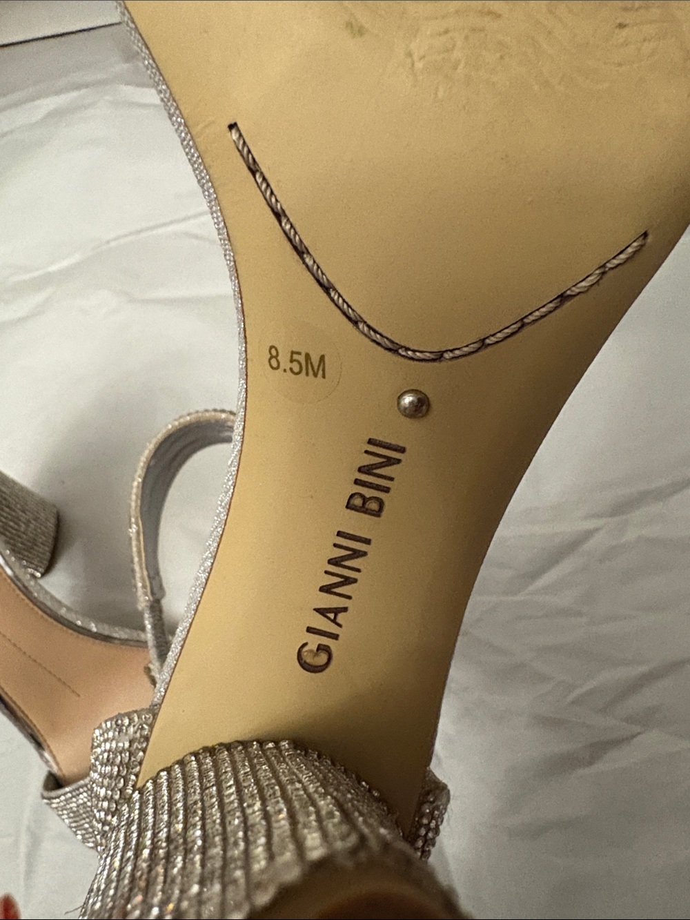Gianni Bini Ronilynn Bling Jewel Embellished Dress Sandals - Picture 7 of 12